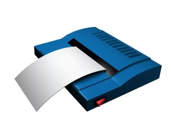 Blue Fax Machine 3d model Blue Fax Machine 3d model