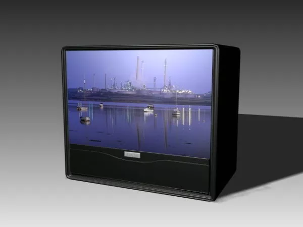 Flat Crt Tv 3d model Flat Crt Tv 3d model
