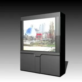 Crt Rear-projection Tv 3d model