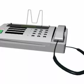 Digital Fax Machine 3d model