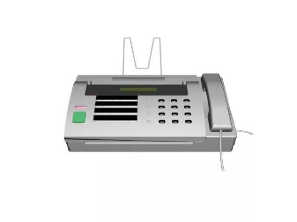 White Fax Machine 3d model White Fax Machine 3d model