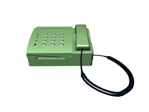 Green Telephone 3d model Green Telephone 3d model