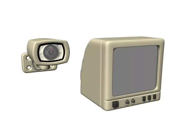 Vintage Security Monitor And Camera 3d model Vintage Security Monitor And Camera 3d model