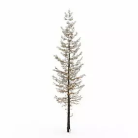 Leaf Tree In The Snow 3d model