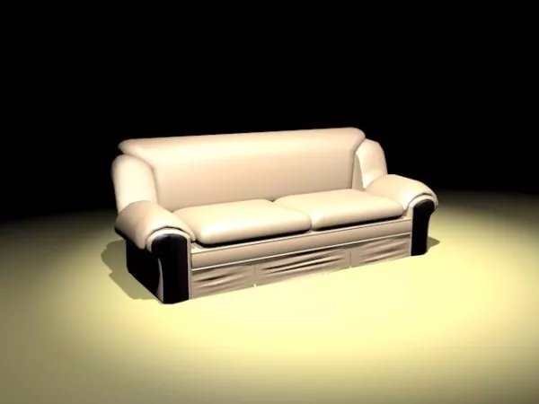 Davenport Couch Furniture 3d model Davenport Couch Furniture 3d model