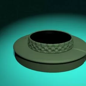 Round Settee Furniture 3d model