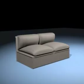 Armless Loveseat 3d model