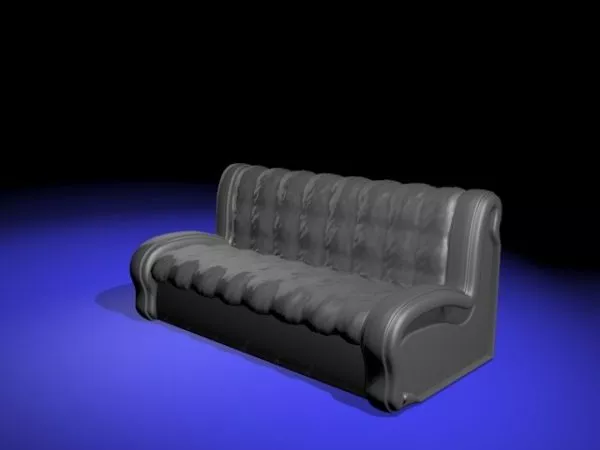 Armless Leather Sofa 3d model Armless Leather Sofa 3d model