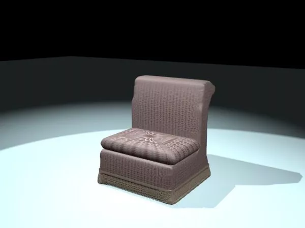 Upholstered Legless Chair 3d model Upholstered Legless Chair 3d model