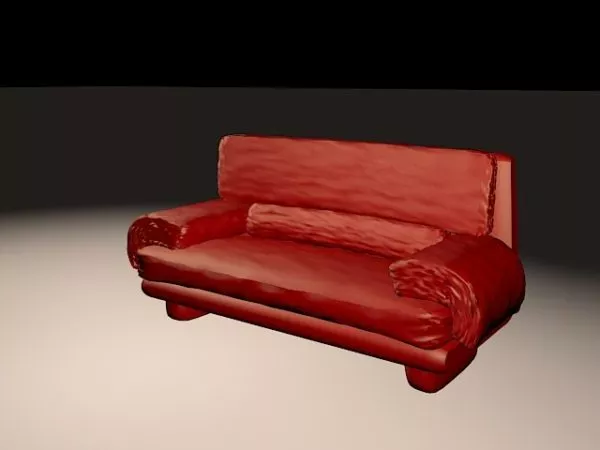 Red Couch And Sofa 3d model Red Couch And Sofa 3d model