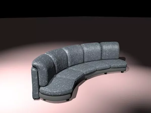 Curved Sectional Sofa 3d model Curved Sectional Sofa 3d model