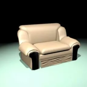 Leather Sofa Chair 3d model