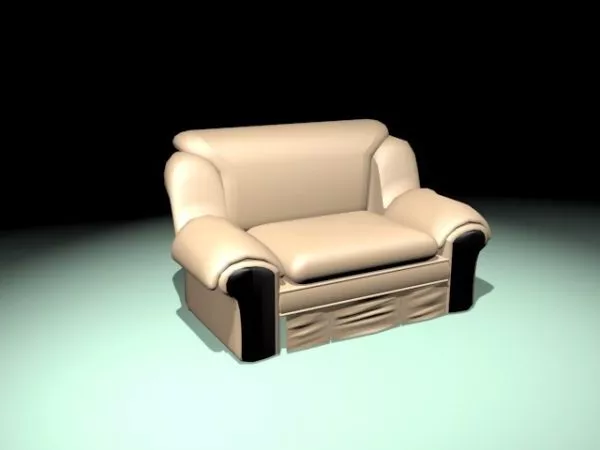 Leather Sofa Chair 3d model Leather Sofa Chair 3d model