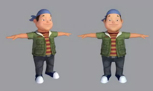 Little Boy Standing Pose Character 3d model