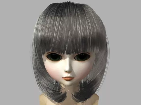 Female Head Without Hair 3d model