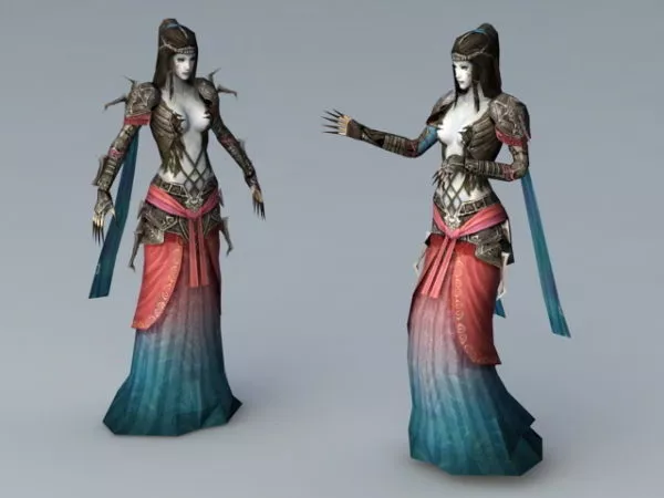 Evil Sorceress Rig 3d model Evil Sorceress Rig 3d model