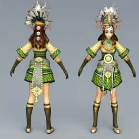 Savage Girl 3d model