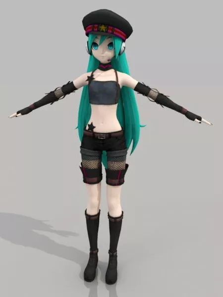 Vocaloid Hatsune Miku 3d model Vocaloid Hatsune Miku 3d model