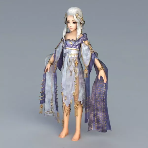 Anime Girl Queen 3d model Anime Girl Queen 3d model