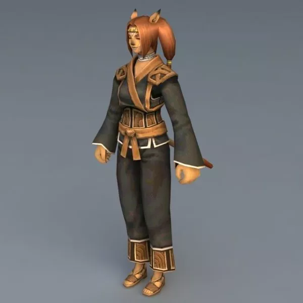 Final Fantasy Female Character 3d model Final Fantasy Female Character 3d model