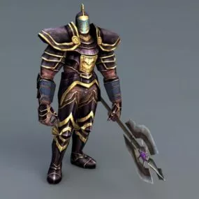 Animated Armored Warrior 3d model