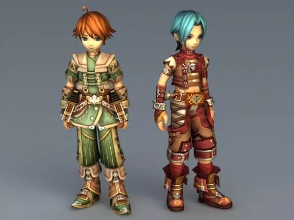 Chibi Boy Warrior 3d model Chibi Boy Warrior 3d model