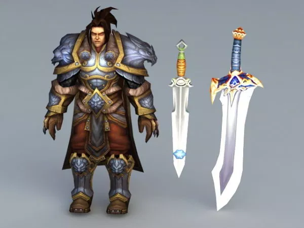 Human King With Swords 3d model Human King With Swords 3d model