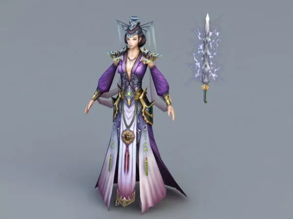 Ancient Chinese Swordswoman 3d model Ancient Chinese Swordswoman 3d model