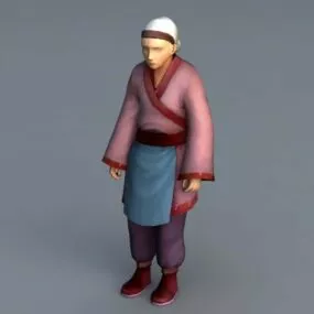 Old Farm Woman 3d model