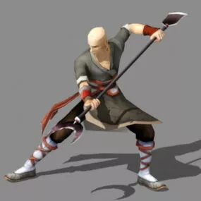 Shaolin Warrior Monk 3d model