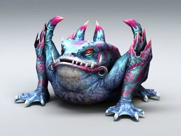 Jumping Frog Rigged 3d model