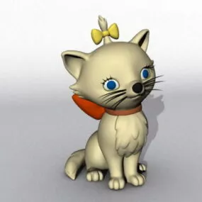 Cute Cartoon Cat 3d model