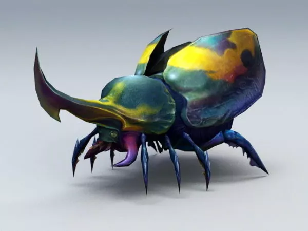 Small Rhinoceros Beetle 3d model
