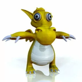 Cute Cartoon Dragon 3d model