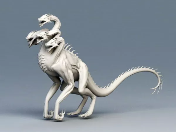 Five-headed Hydra 3d model Five-headed Hydra 3d model