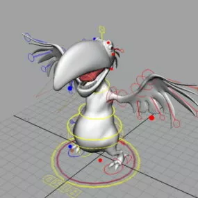 Cute Vulture Rig 3d model