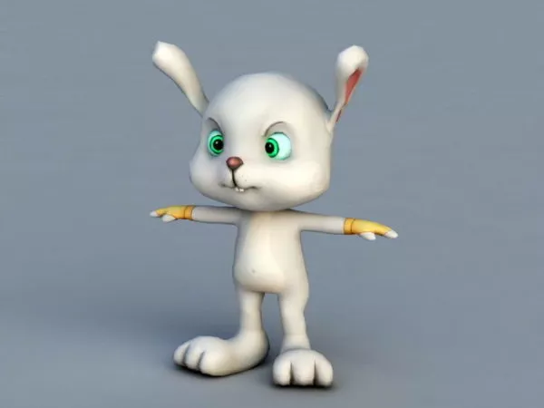 Funny Cartoon Rabbit 3d model