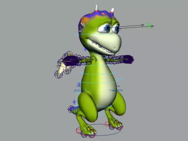 Cute Anime Dragon Rig 3d model Cute Anime Dragon Rig 3d model