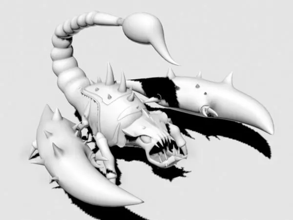 Evil Gold Scorpion 3d model