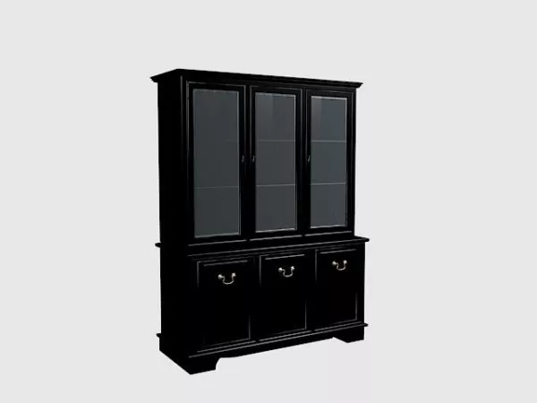 Walnut Bookcase With Shelf 3d model