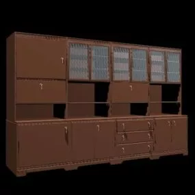 Office Wall Storage Unit 3d model