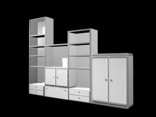 Toy Cabinet Shelves 3d model Toy Cabinet Shelves 3d model