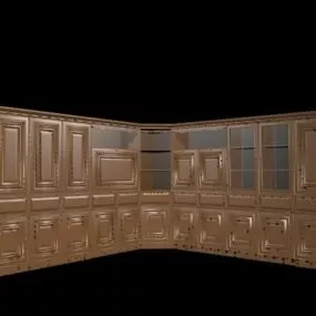 L Shaped Wall Unit 3d model