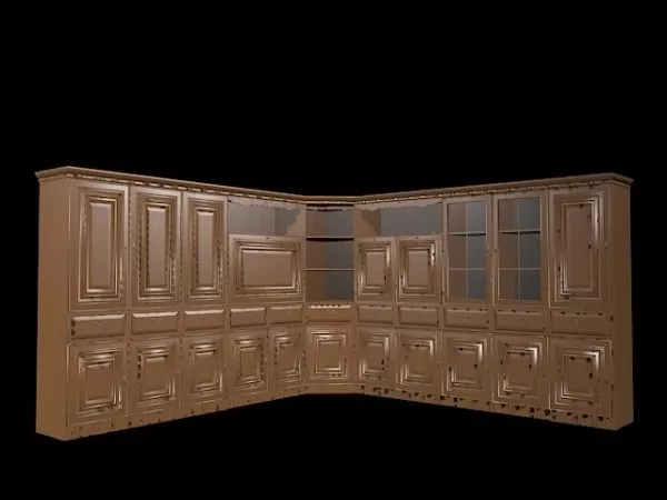 L Shaped Wall Unit 3d model L Shaped Wall Unit 3d model