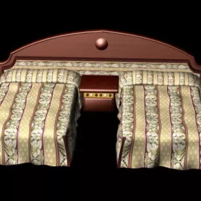 Hotel Twin Beds With Nightstand 3d model