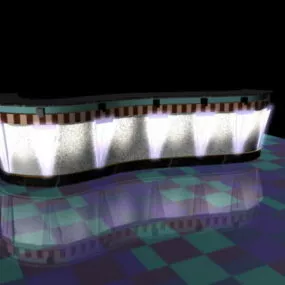 Pub Bar Counter 3d model