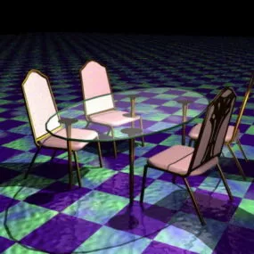 Glass Dining Room Sets 3d model