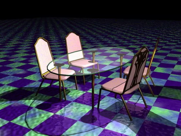 Glass Dining Room Sets 3d model Glass Dining Room Sets 3d model