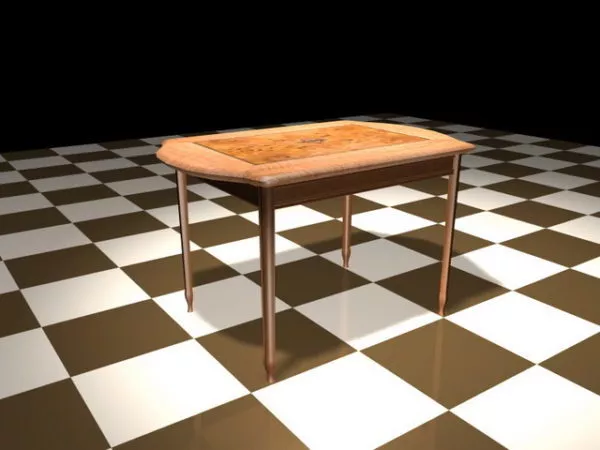 Painted Dining Room Table 3d model Painted Dining Room Table 3d model
