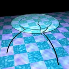 Modern Round Glass Coffee Table 3d model